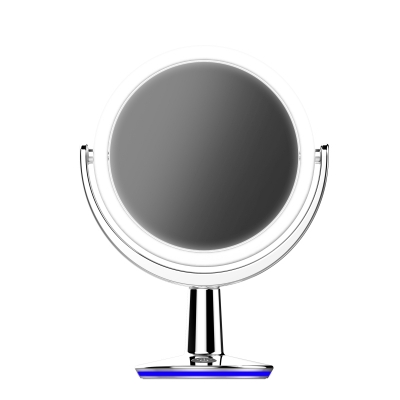 SuperGlow 9寸圓形高清雙面LED化妝鏡-1X & 5X 放大座枱梳妝圓形化妝鏡