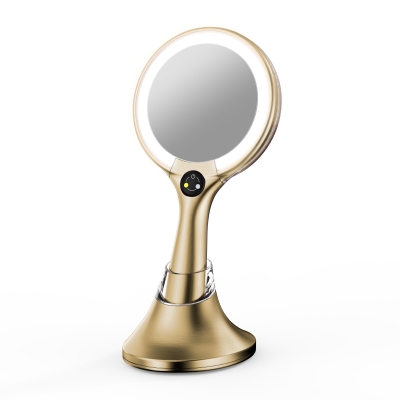 Starlite LED高清雙面化妝鏡-充電式1X/5X手持鏡-金色