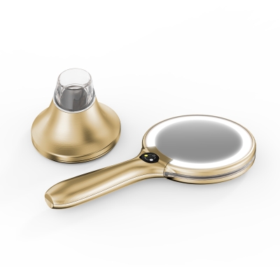 Starlite LED高清雙面化妝鏡-充電式1X/5X手持鏡-金色