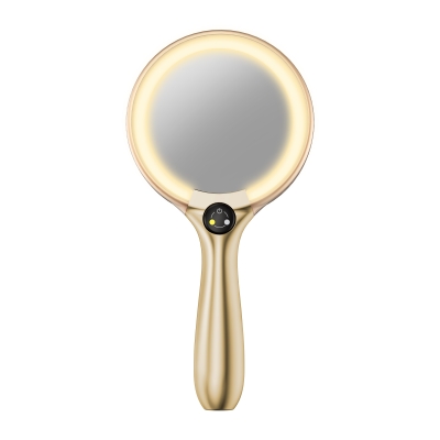 Starlite LED高清雙面化妝鏡-充電式1X/5X手持鏡-金色