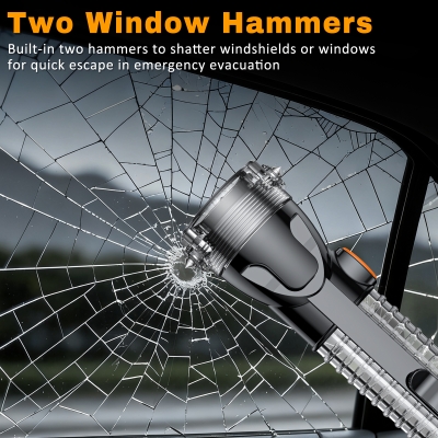 LomakGlow Multi-function Car Safety Flashlight-Emergency Rescue Tool