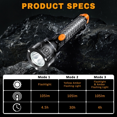 LomakGlow Multi-function Car Safety Flashlight-Emergency Rescue Tool