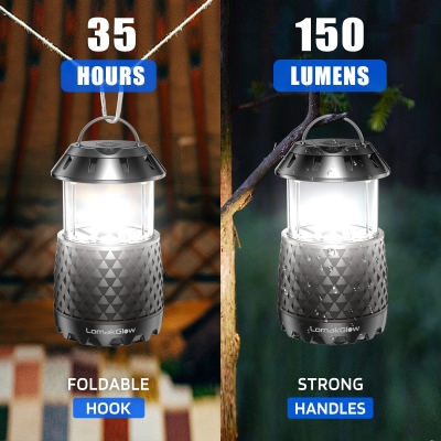LomakGlow LED Camping Lantern – Collapsible, Waterproof, White Bright Light for Power Outages, Hurri