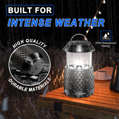 LomakGlow LED Camping Lantern – Collapsible, Waterproof, White Bright Light for Power Outages, Hurri