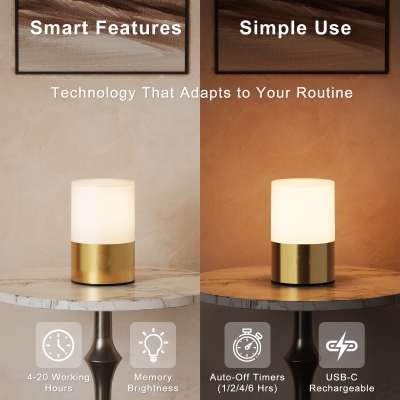 LomakGlow Small Lighted Table Lamp 