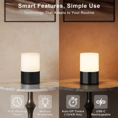 LomakGlow Multi-function Mini Table Lamp -Matte Black