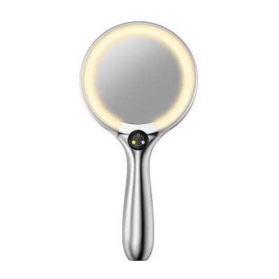 Starlite Handheld Rechargeable Lighted Makeup Mirror-Silver