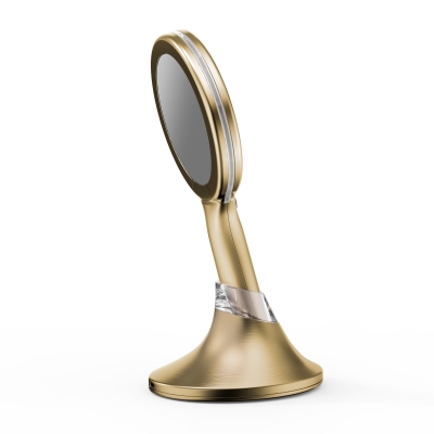 Starlite Handheld Rechargeable Lighted Makeup Mirror with 1X/5X Magnification-Brass