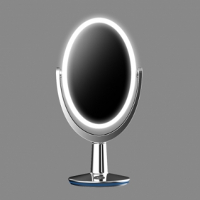 Superstar Oval Shaped Dual-Sided Lighted Vanity Mirror, 1X/5X Magnifying Makeup Mirror